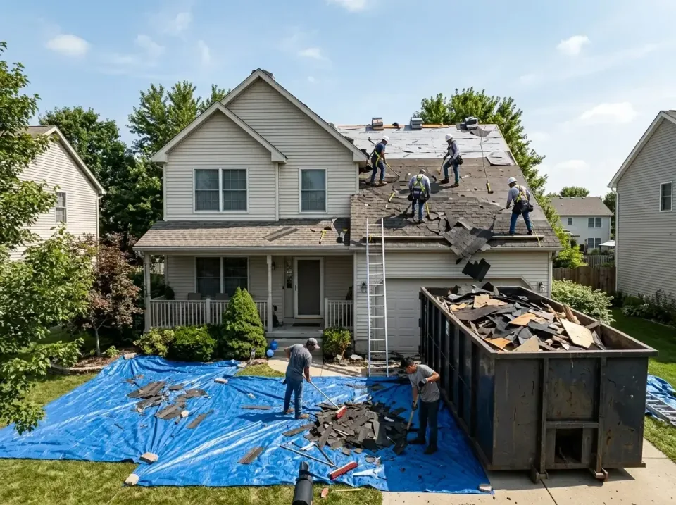 roof-replacement-debris-remova-004 — frequently asked questions, Cheapest Dumpster Rentals in Tontitown, AR